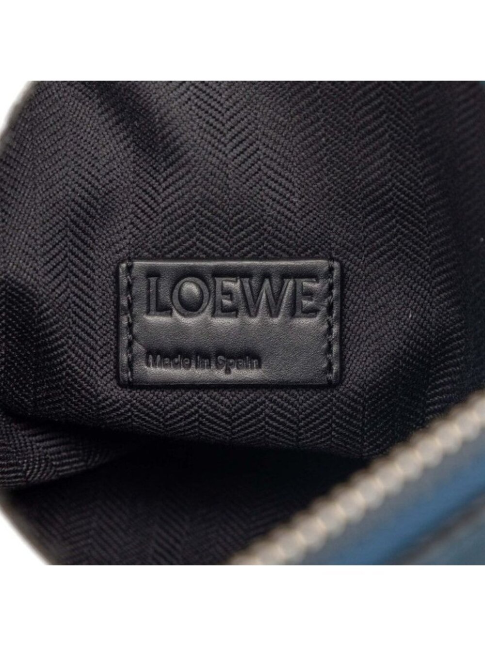 Loewe Anagram T Messenger Bag Crossbody Bicolor Navy Leather - Picture 5 of 7